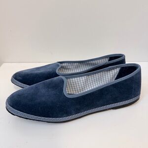 Paola Zuin Venezia blue velvet flats sz 10